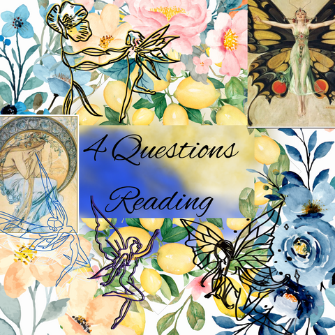 4 Question FAST! Psychic Reading PSYCHIC INTUITIVE. No Cards or Tools!