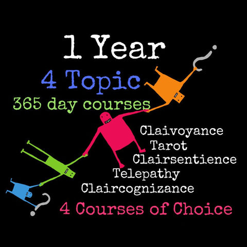 1 Year 365 day 4 topic course~Private Lessons~Clairsentient Clairvoyant Medium Tarot~